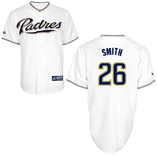 Burch Smith #26 Youth Baseball Jersey-San Diego Padres Authentic Home White Cool Base MLB Jersey